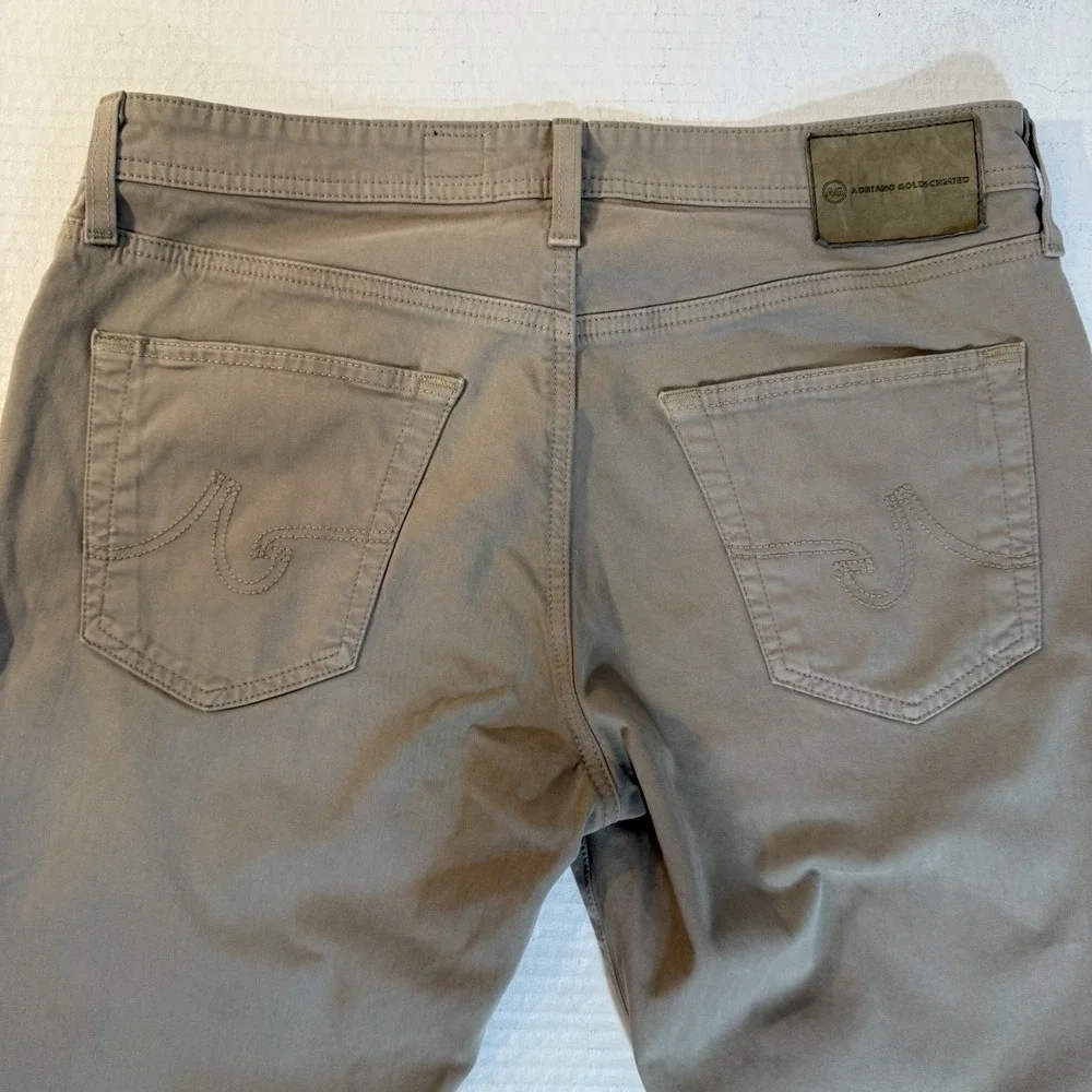 Men's Pants 31x34 AG Adriano Goldschmied The Protege Beige Casual Stretch Blend‎